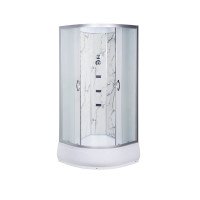 Гідробокс TKF90-30 Білий мармур WG 90x90x215 середній піддон