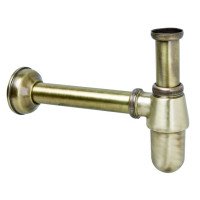 Сифон для умивальника 200AB без злива 1 1/4"*32мм латунний бронза