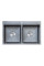 Мойка кухонная TOPAZ 7848 из нержавеющей стали 78*48*23 GREY GUN