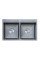 Мойка кухонная TOPAZ 7848 из нержавеющей стали 78*48*23 GREY GUN