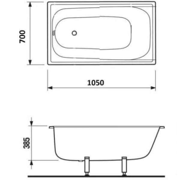 Ванная стальная Insana 105*70 SEDILE