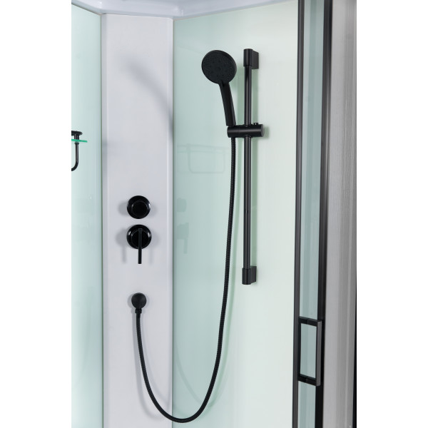 Душовий бокс Andi Black - HL 90*90*215 мілкий  піддон