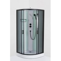 Душовий бокс Andi Black - HL 90*90*215 мілкий  піддон
