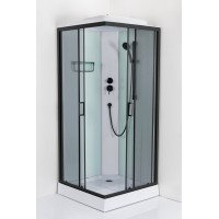 Душевой бокс Poli black - HL 90*90*215 мелкий поддон