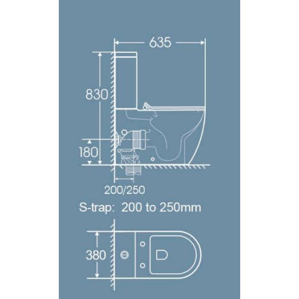Унитаз безободочный Oleo GM JL 63*36*83 
