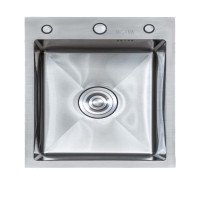 Кухонная мойка LEIF IB 5050 из нержавеющей стали 50*50*22 satin