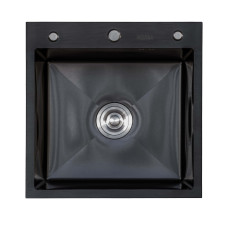 Мийка кухонна EXTOR IB 5050 з нержавіючої сталі 50*50*22 ЧОРНА