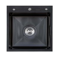 Мойка кухонная EXTOR IB 5050 из нержавеющей стали 50*50*22 ЧЕРНАЯ