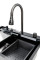 Кухонная мойка MITTONI P-5 7546 черная из нержавеющей стали 75*46*22 BLACK