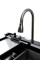 Кухонная мойка MITTONI P-5 7546 черная из нержавеющей стали 75*46*22 BLACK