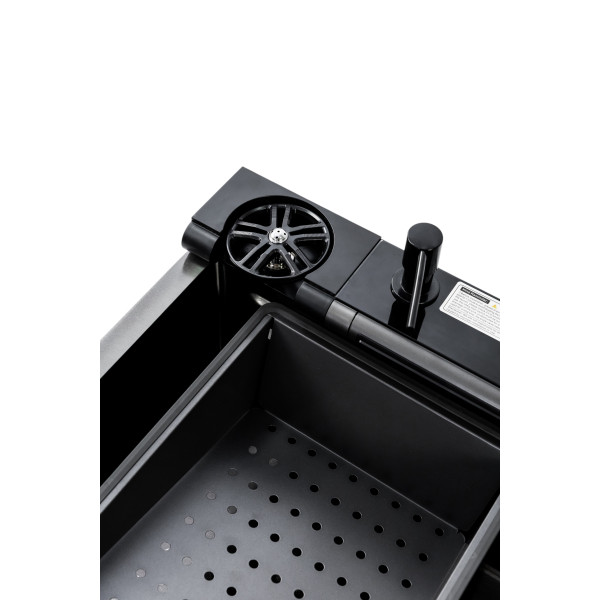 Кухонная мойка PIANO P-7 7546  черная из нержавеющей стали 75*46*22 BLACK