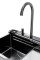 Кухонная мойка PIANO B-7 7546  черная из нержавеющей стали 75*46*22 BLACK