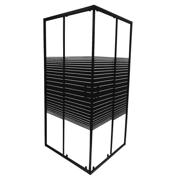Душевая кабина INSANA Aqua Black Line JK 90х90х195 мм без поддона
