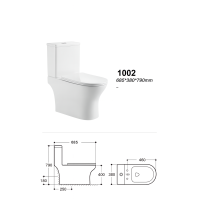 Унитаз SY 1002 68.5*38*79 белый
