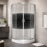 Душова кабіна INSANA Geja Black Line (JK) 90х90х205 мілкий піддон