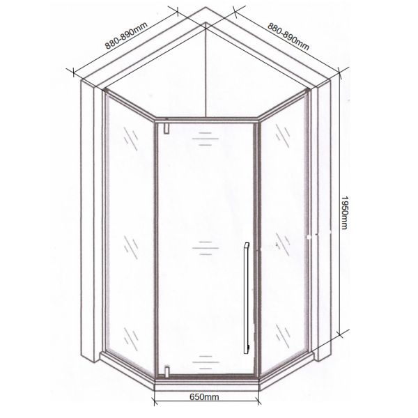 Душевая кабина INSANA Tectonica 90x90x195 без поддона