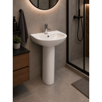 Умивальник керамічний тюльпан JL 13 52*44*81 білий