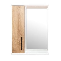 Зеркало с шкафчиком Велла 55 L левое wood