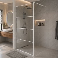 Душова перегородка INSANA Alba біла 120x200