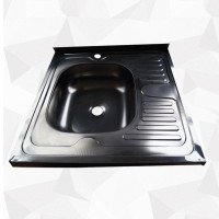 Кухонна мийка сталева накладна 60х60 L
