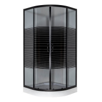 Душевая кабина VIVIA 091 Black s line JK New 90*90*191 низкий поддон
