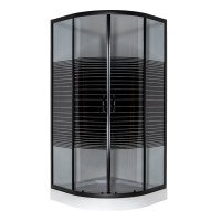 Душевая кабина VIVIA 091 Black s line JK New 90*90*191 низкий поддон