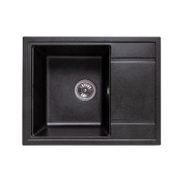 Мойка гранитная Grand-olimp 6550 черная с белым