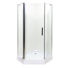 Душова кабіна INSANA Ethna Clear P91 з розмірами 90x90x200 і мілким піддоном