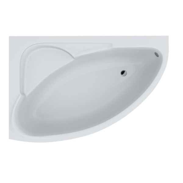Ванна акрилова асиметрична FIONA 150x100 L + ноги + екран під ванну