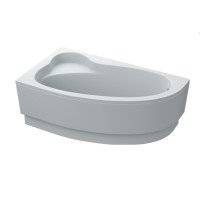 Ванна акрилова асиметрична GLORIA 160x90 L + ноги + екран під ванну