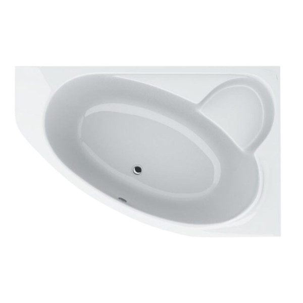 Ванна акрилова асиметрична LEONI 170х110 R + ноги + екран під ванну
