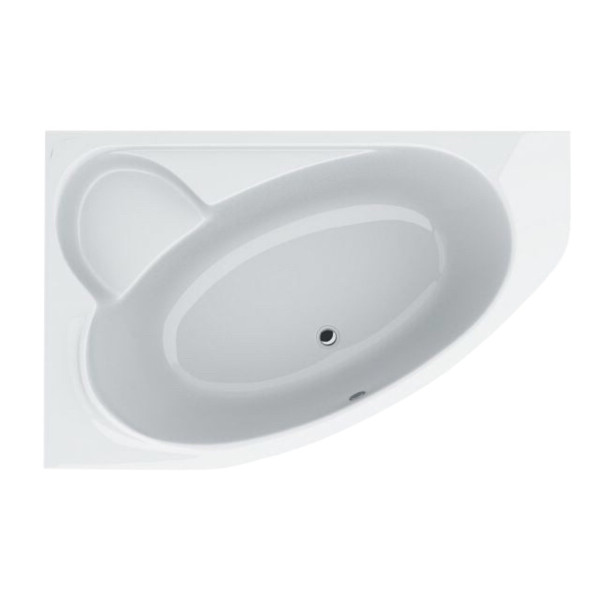 Ванна акриловая асимметричная LEONI 170х110 L + ноги + экран под ванну