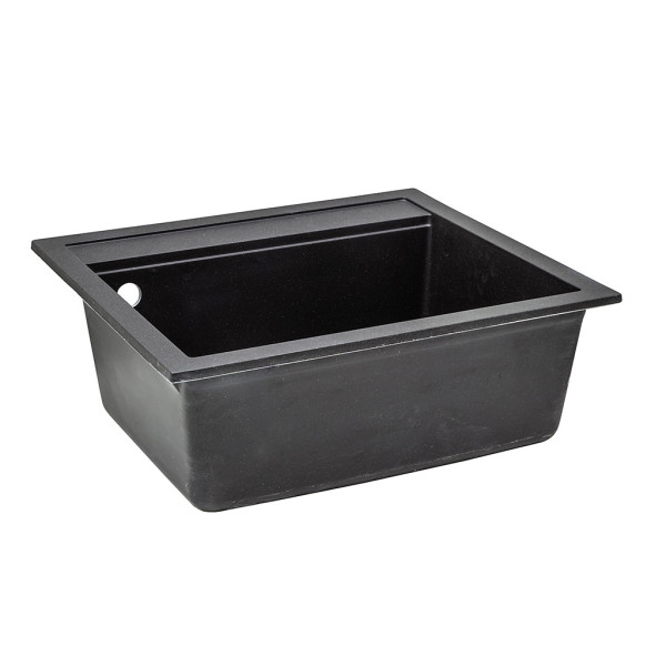 Мойка гранитная Gefest 56,5х49,5 черная с белым