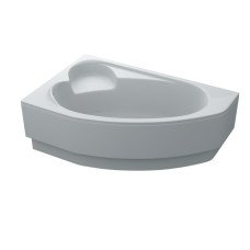 Ванна акрилова асиметрична LEONI 170х110 L + ноги + екран під ванну