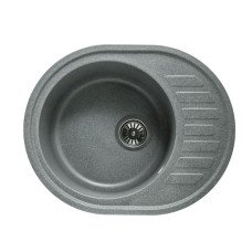 Мойка гранитная LIZA 62х50 светло серая NEW