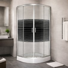 Душевая кабина INSANA Geja Black Line (JK)  90х90х205 низкий поддон