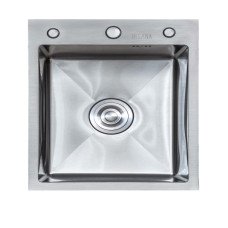 Мийка кухонна LEIF IB 5050 з нержавіючої сталі 50*50*22 satin