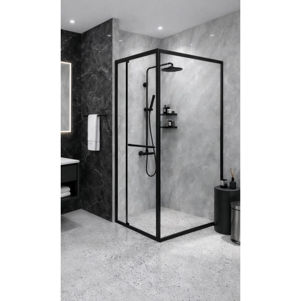 Душевая кабина INSANA Dakota Black 90х90х190 мм без поддона