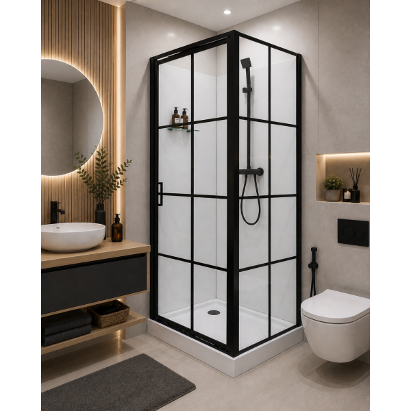 Гідромасажний бокс Insana Agata 9900 NEW 90x90x207, квадратний мілкий піддон