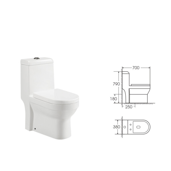 Унітаз-моноблок Iton JL 70x38x79 білий