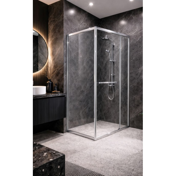 Душевая кабина INSANA Dakota chrome 90х90х190 мм без поддона