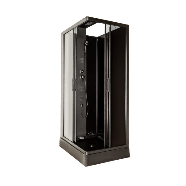 Душовий бокс Insana Alora Black 100 (XW9851) 80*100*215 мілкий  піддон